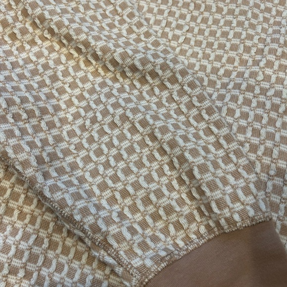 NWT -- FP movement - beige and white knit open back top - Size medium - Picture 2 of 8